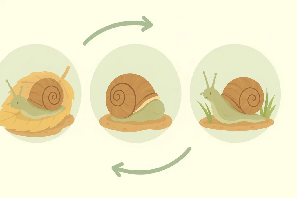cycle naturel de l’hibernation des escargots