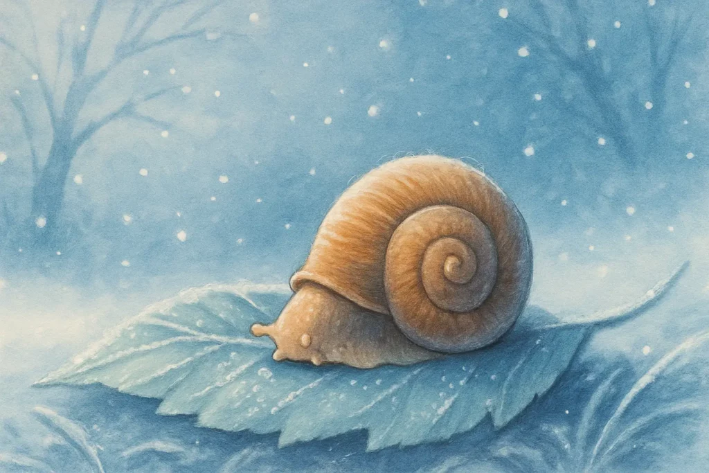 escargot en hibernation hivernale naturelle